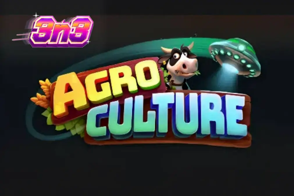 Interface colorida e temática do slot AgroCulture com elementos de fazenda e alienígenas
